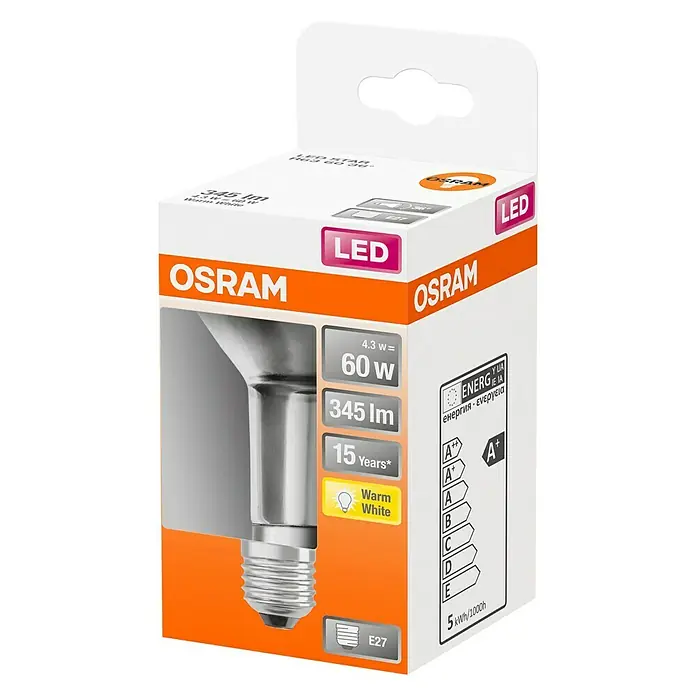 Osram Star LED žarulja - E27, 4,3 W, R63, 345 lm - Dijagonalni pogled
