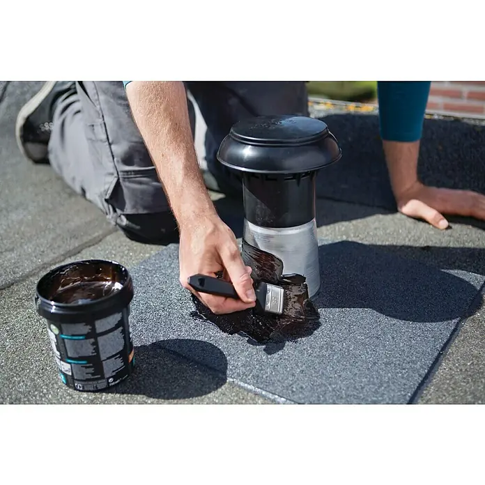 Bison Rubber Seal Dikke bitumencoating Pot 750 ml - Waterdicht, Gebruiksklaar - Toepassingsvoorbeeld