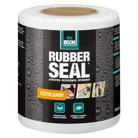Bison Rubber Seal Textieltape Rol 10 cm x 10 m