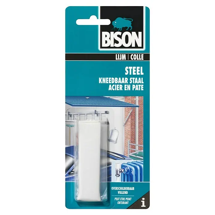 Bison Epoxy-reparatiemassa Blister 17 g - Kan worden geschuurd - Vooraanzicht