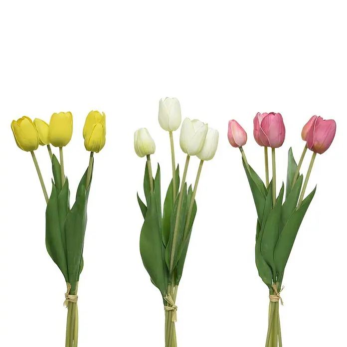 Planta artificial Tulipán - Altura: 49 cm, Varios colores, Plástico - Vista frontal