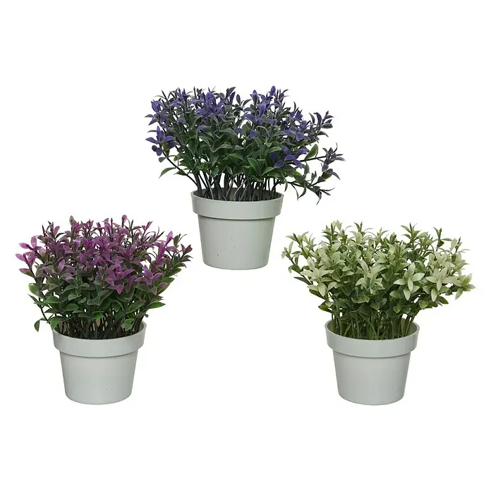 Planta artificial - Altura: 15 cm, Varios colores, Plástico - Vista frontal