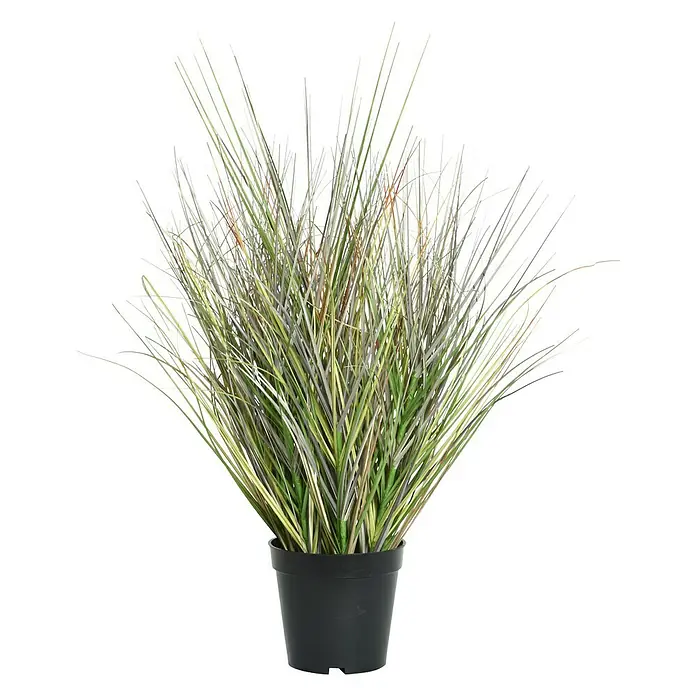 Planta artificial Graminea - Altura: 65 cm, Verde, Plástico - Vista frontal
