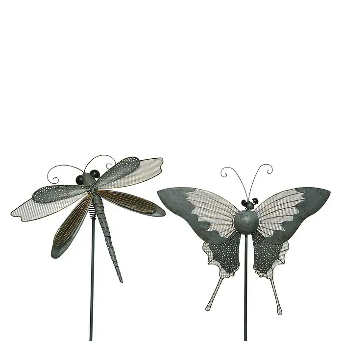 Figura decorativa Insecto - Azul, Gris, Altura: 107 cm - Vista frontal