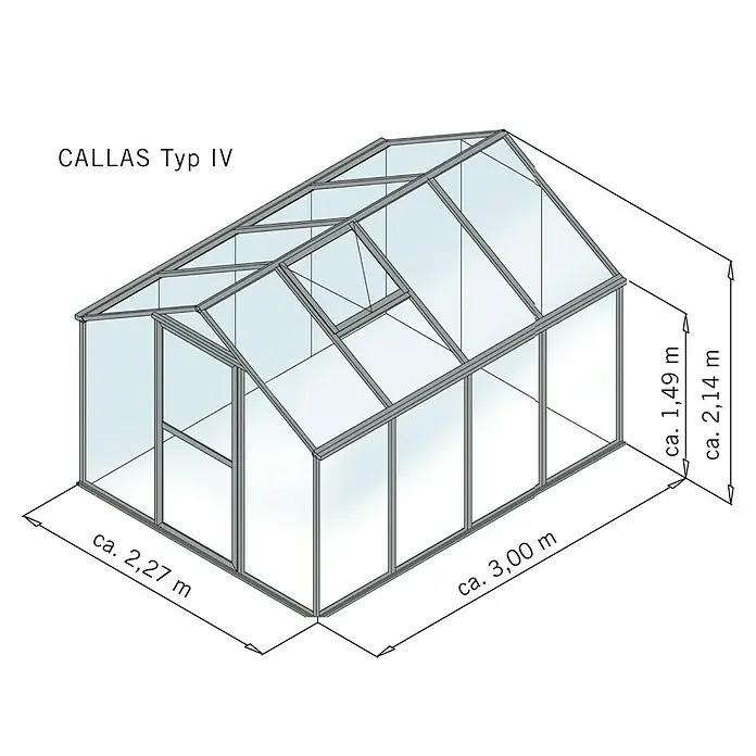 KGT Gewächshaus Callas IV -  - Skizze
