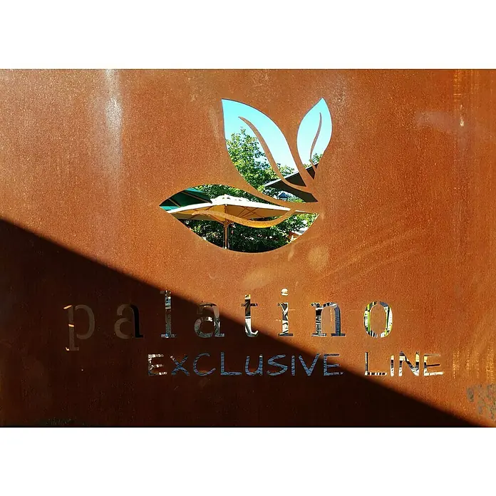 Palatino Pflanztisch - 100 x 60 x 150 cm, Rostrot, Cortenstahl - Stimmungsaufnahme