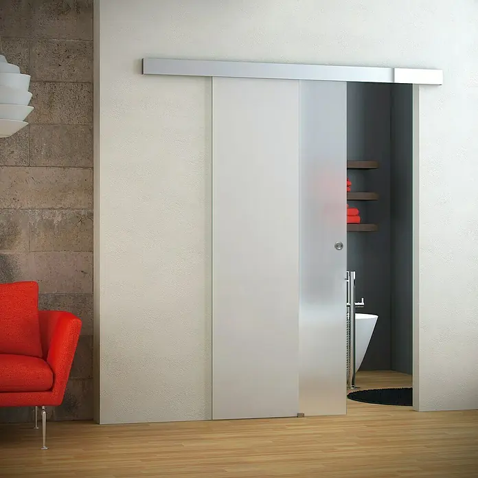 Puerta corredera de vidrio Lanka Mate - 75 x 214,7 cm, Vidrio templado - Foto ambiente