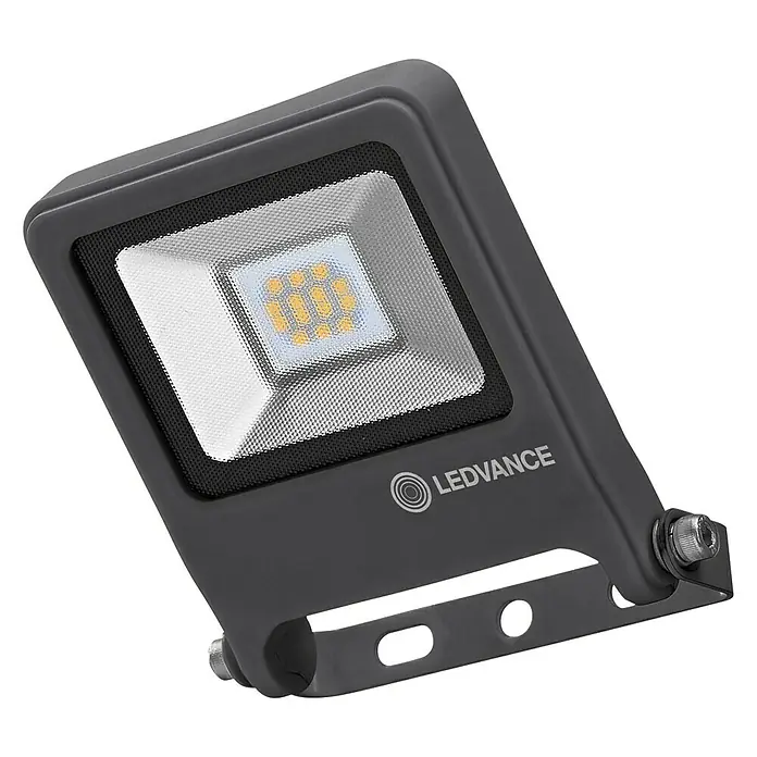 Ledvance LED-Strahler Endura Flood - Anthrazit, 10 W, IP65 - Diagonale Ansicht