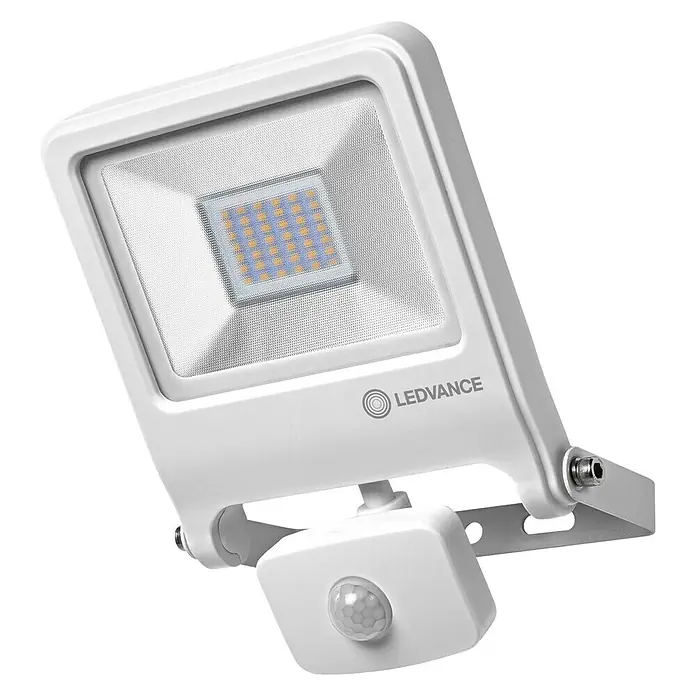 Ledvance LED-Strahler Endura Flood - Weiß, Sensor, 30 W, IP44 - Diagonale Ansicht