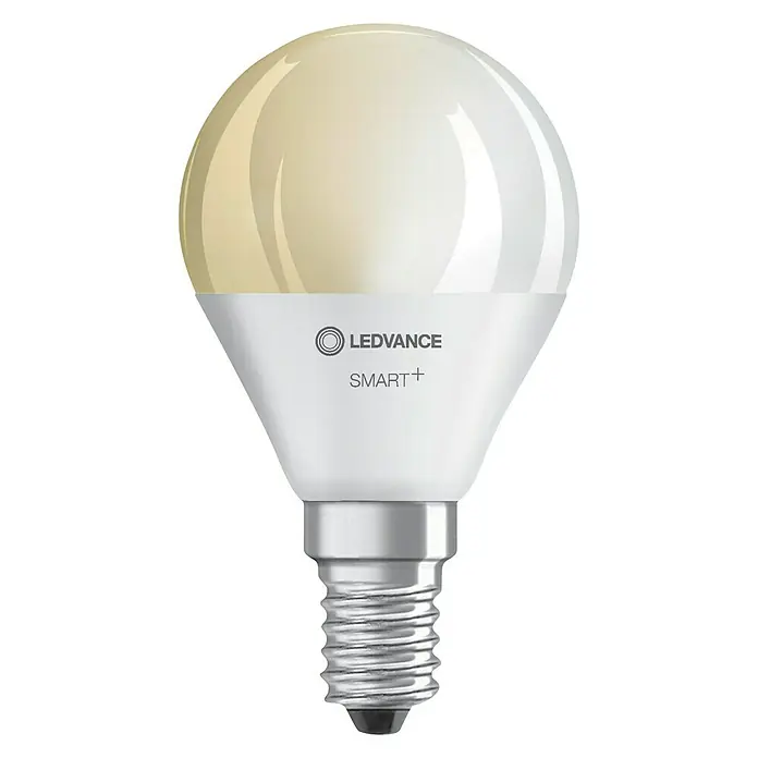 Ledvance Smart+ WiFi LED-Leuchtmittel Mini Bulb - E14, 5 W, P46, 470 lm, Dimmbar - Vorderansicht