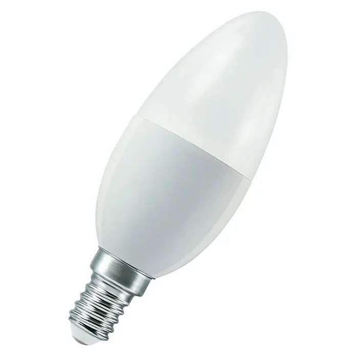 Ledvance Smart+ WiFi LED žarulja - E14, 5 W, B40, 470 lm, Može se prigušiti - Pogled sprijeda