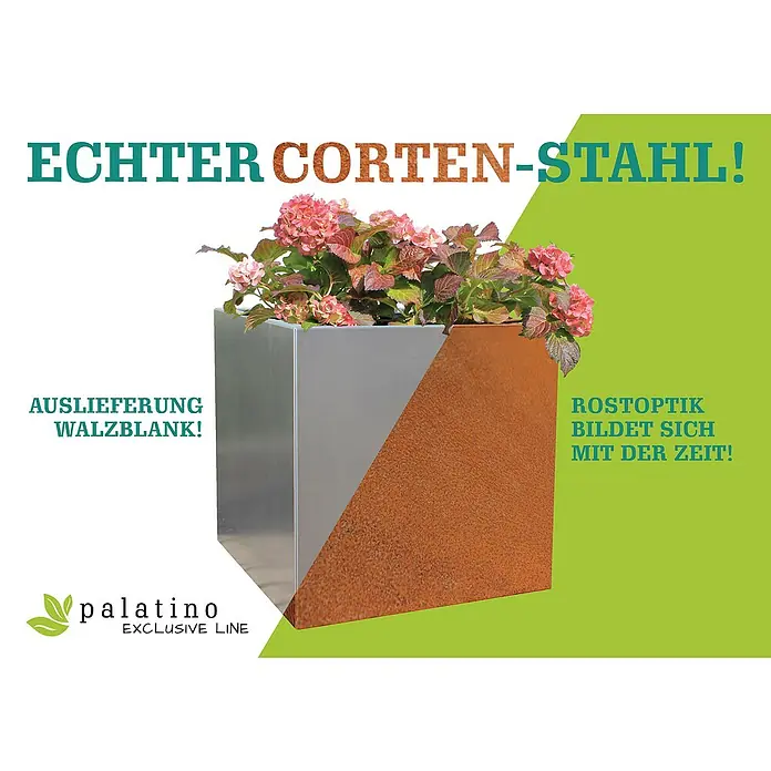 Palatino Hochbeet Urban - 250 x 50 x 70 cm, Cortenstahl
