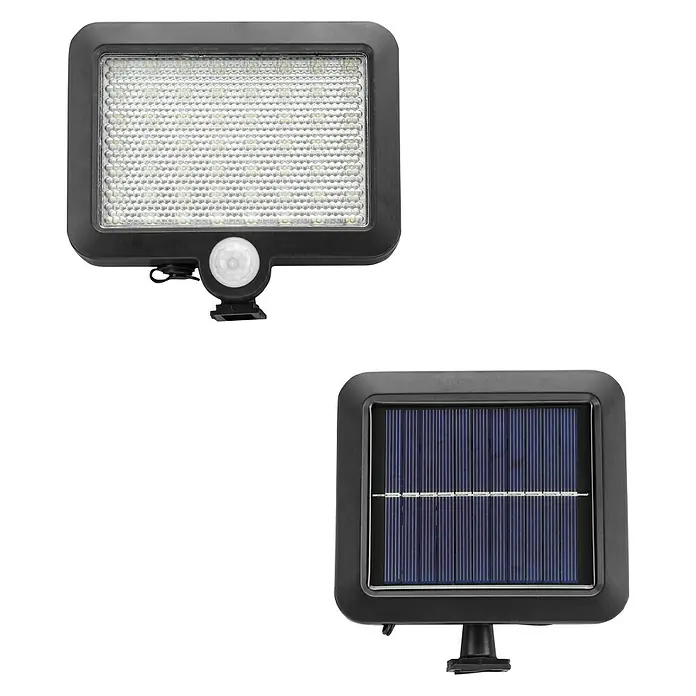 BAUHAUS Solarna vanjska zidna LED svjetiljka - Senzor pokreta, Hladna bijela, IP44 - Pogled sprijeda