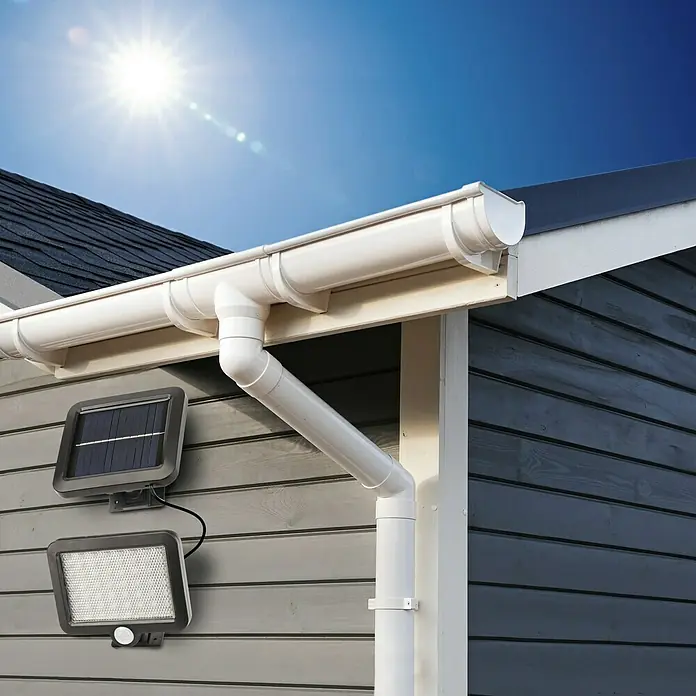 BAUHAUS Solarna vanjska zidna LED svjetiljka - Senzor pokreta, Hladna bijela, IP44 - Živopisni prikaz