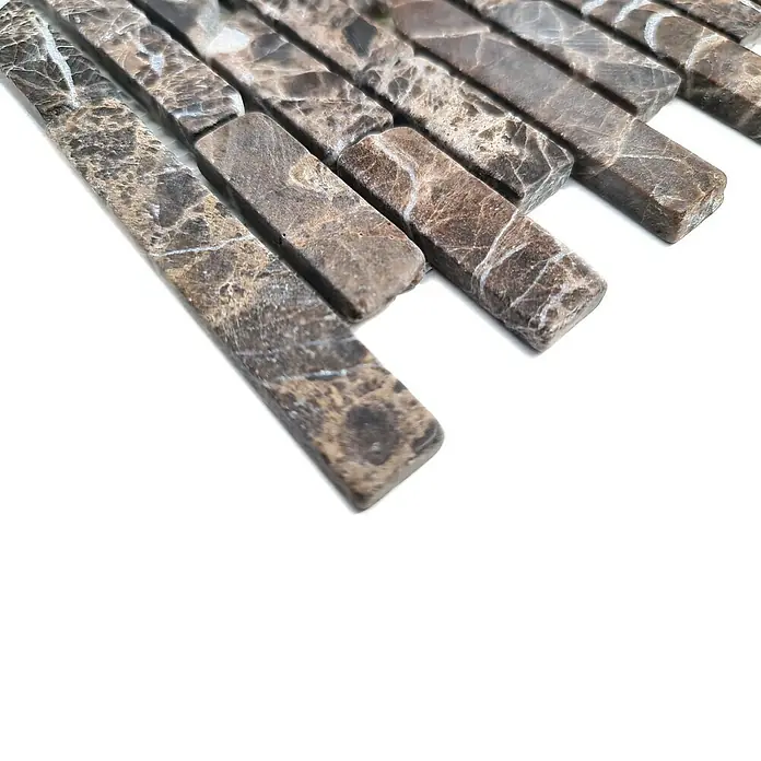 Mosaikfliese MOS BRICK 185KB - 30,5 x 30,5 cm, Braun, Matt - Detailaufnahme