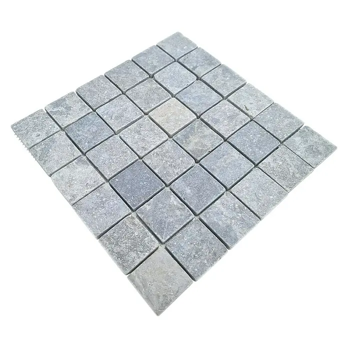 Mosaikfliese Quadrat Uni MOS TN48LG - 30,5 x 30,5 cm, Lichtgrau, Matt - Ansicht von oben