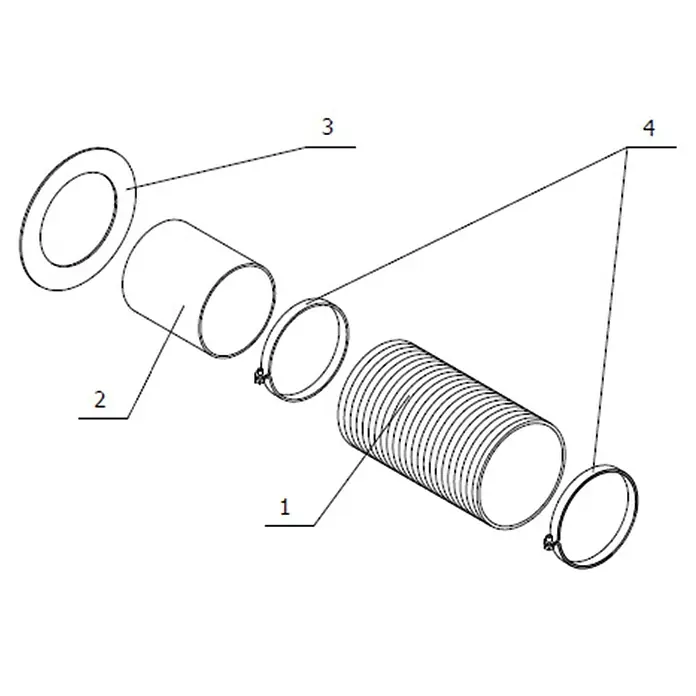 Lienbacher Frischluftsystem - Durchmesser: 100 mm, Geeignet für: Kaminofen, Schwarz
