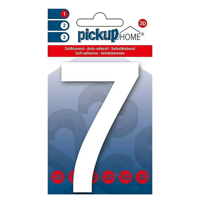 Pickup 3D Home Kućni broj Rio - Visina: 10 cm, Plastika, Motiv: 7 - Pogled sprijeda