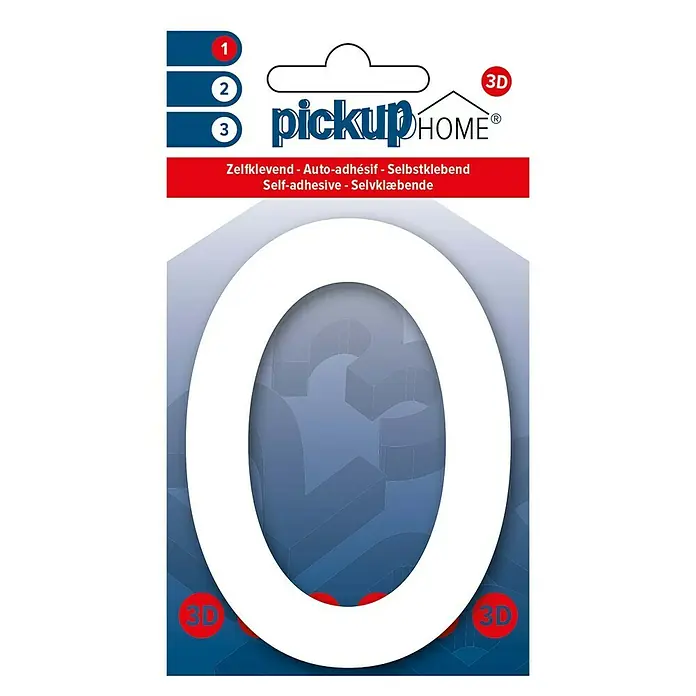 Pickup 3D Home Kućni broj Rio - Visina: 10 cm, Plastika, Motiv: 0 - Pogled sprijeda