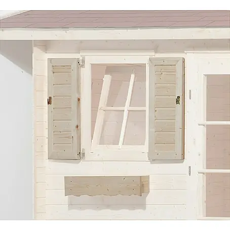 Weka  Fensterladen mit Blumenkasten