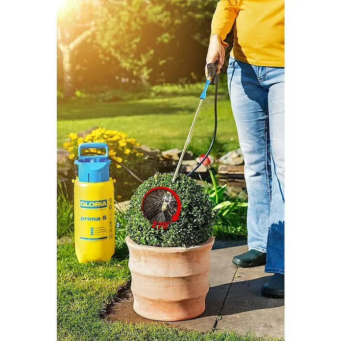 Gloria Sprühaufsatz 270° Pflanzenschutz Set Anti-Zünsler - Passend für: Gloria Drucksprühgeräte 3 - 18 l - Anwendungsbeispiel