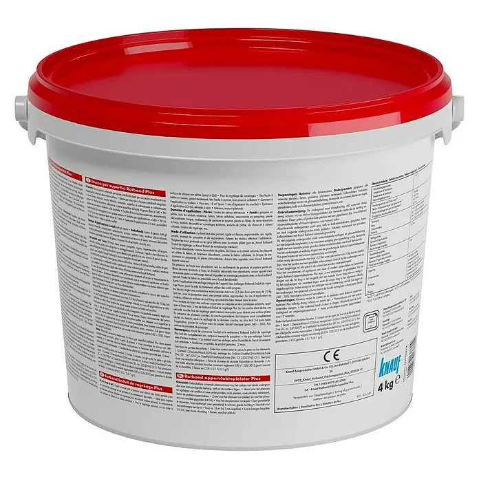 Knauf Rotband Flächenspachtel Plus - 4 kg - Rückansicht