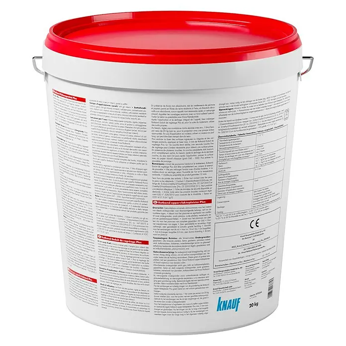 Knauf Rotband Flächenspachtel Plus - 20 kg - Rückansicht