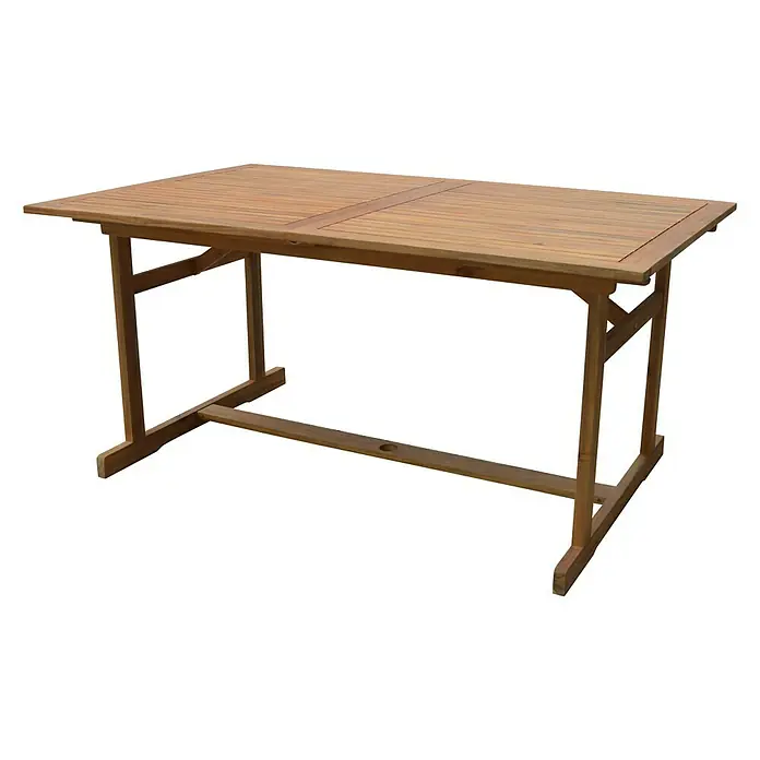 Mesa extensible de jardín Debora - L x An x Al: 180 x 100 x 75 cm, Madera de acacia - Vista angular