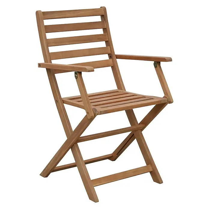 Silla de jardín Debora - An x Pr x Al: 51 x 54 x 87,5 cm, Natural - Vista angular