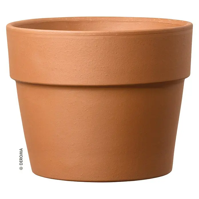 Deroma Pflanztopf Perfetto - Außenmaß (Ø x H): 39 x 30,8 cm, Naturmaterialien, Terracotta - Vorderansicht