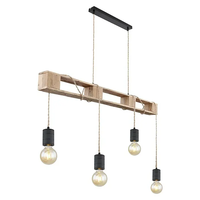 Globo Pendelleuchte Joelle - Höhe: 120 cm - Diagonale Ansicht