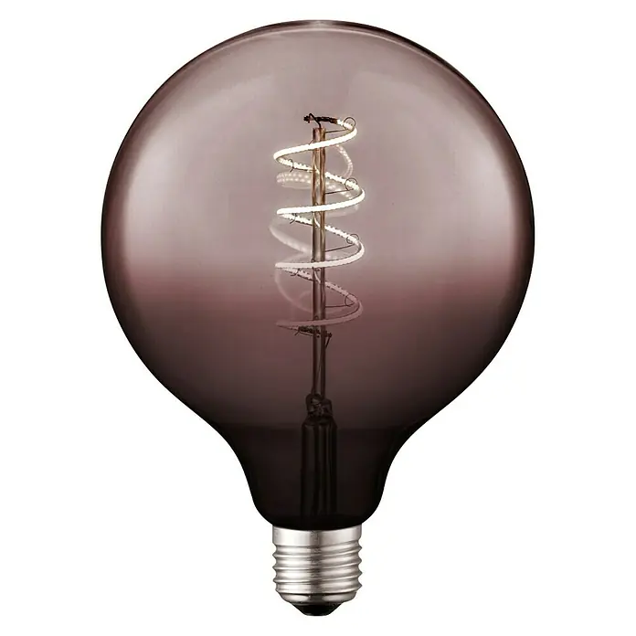 Home Sweet Home Ledlamp Deco Rib Smoke - E27, 4 W, G125, 20 lm, Dimbaar - Vooraanzicht