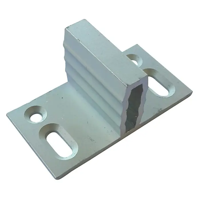 Zaunhalterung - 8 Stk., Aluminium - Diagonale Ansicht