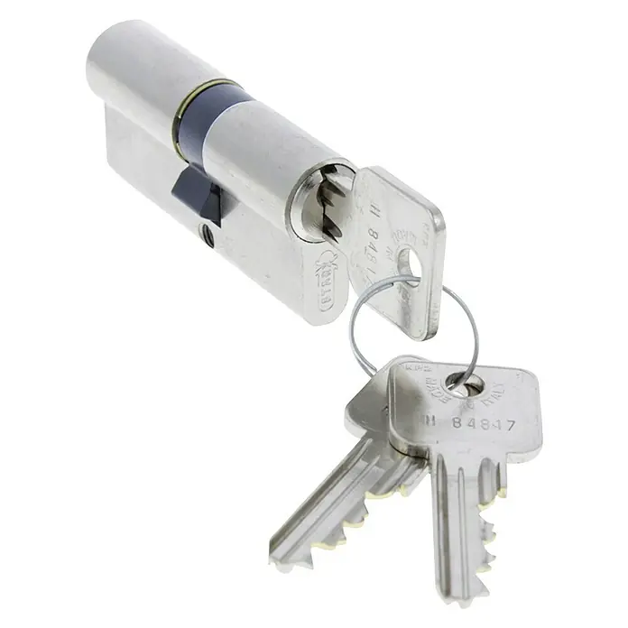 Starx Profielcilinder verlengd 1 x vernikkeld 30/35 mm - Aantal sleutels: 3 st. - Diagonaal zicht
