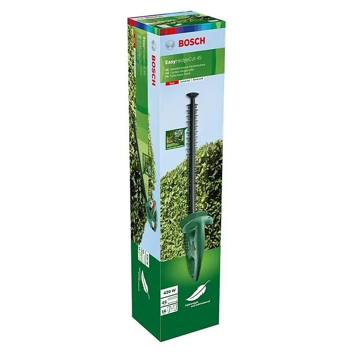 Bosch Elektrische heggenschaar Easyhedgecut 45-16 - 420 W, Zaaglengte: 45 cm - Diagonaal zicht