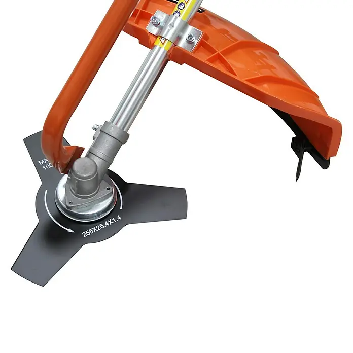Desbrozadora de gasolina 52cc - 1.450 W, Ancho de corte: 25,5 cm - Vista angular