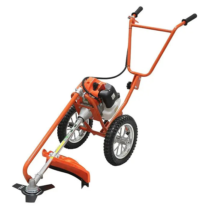 Desbrozadora de gasolina 52cc - 1.450 W, Ancho de corte: 25,5 cm - Vista angular