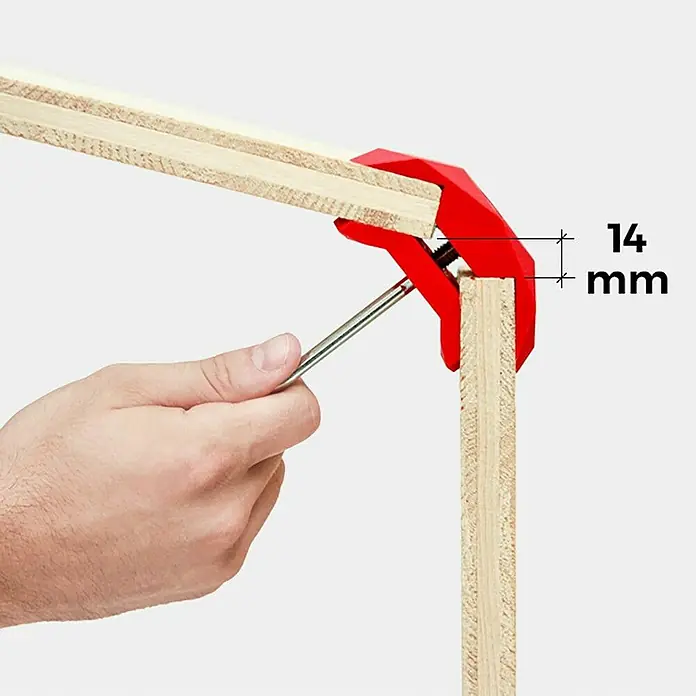 Playwood Sistema de unión - Ángulo: 150 °, Rojo tráfico, 4 uds. - Producto en uso