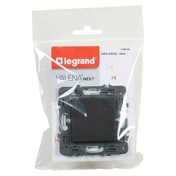 Legrand Valena Next Tapa para mecanismo - Negro, Metal, IP20, Montaje en la pared - Vista descendente