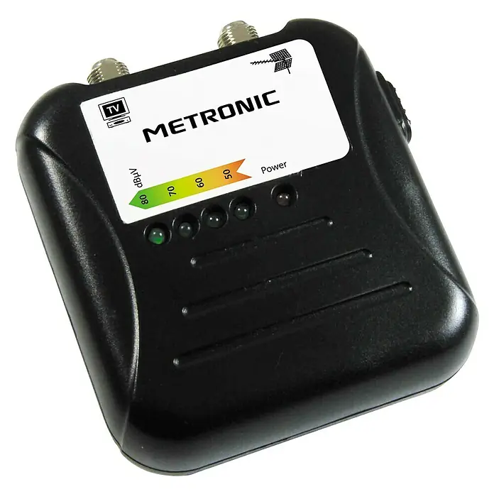 Metronic Buscador de señal satélite TDT - L x An x Al: 9,2 x 8,2 x 2,6 cm - Vista angular