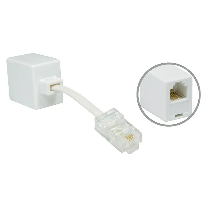 Metronic Adaptador de red RJ45 - Apto para: Teléfono - Vista angular