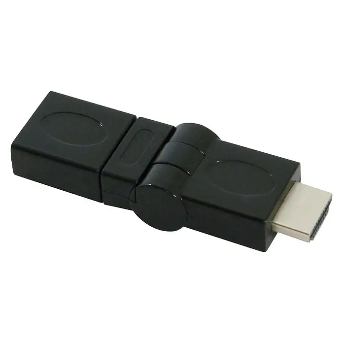 Metronic Adaptador HDMI plegable - Negro, 1 x Toma HDMI - Vista angular