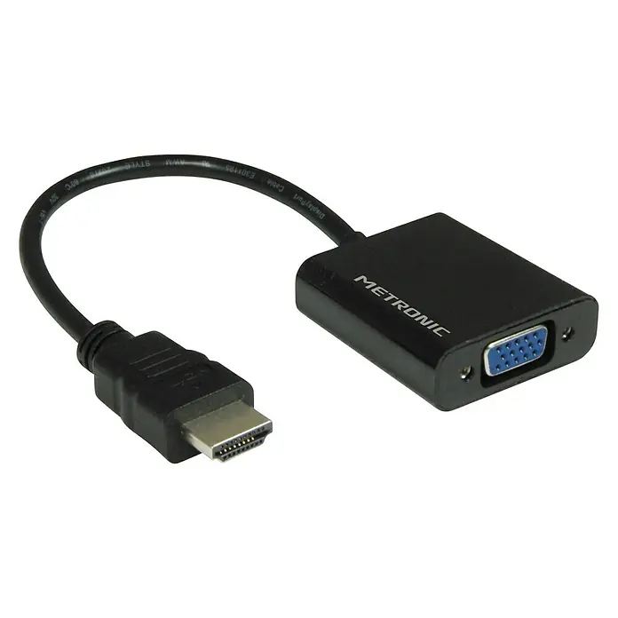 Metronic Cable HDMI y VGA - Largo: 15 cm, Apantallado - Vista angular
