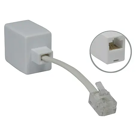 Metronic  Adaptador de línea telefónica RJ45 F / RJ11 M
