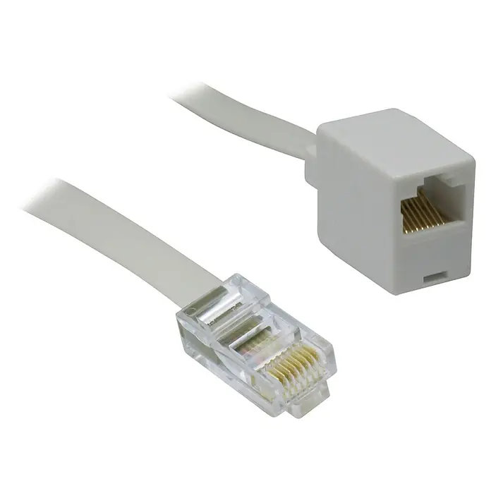 Metronic Alargo Ethernet - Longitud del cable: 1,8 m, Blanco - Vista angular