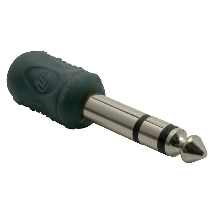 Metronic Conector de red jack - Clavija Jack 3,5 mm, acoplador Jack 6,3mm, Negro - Vista angular