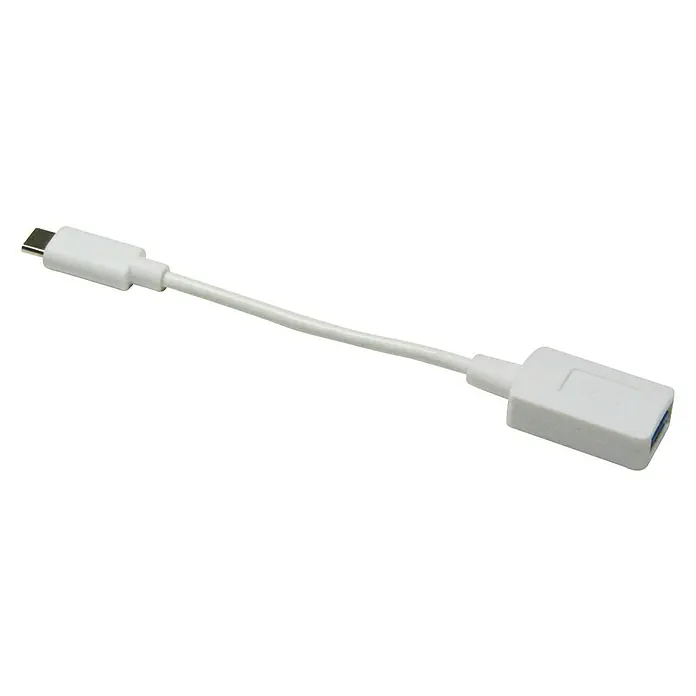 Metronic Adaptador USB 3.1-C /MICRO B - Tipo de conexión: Clavija USB Micro B, Blanco - Vista angular