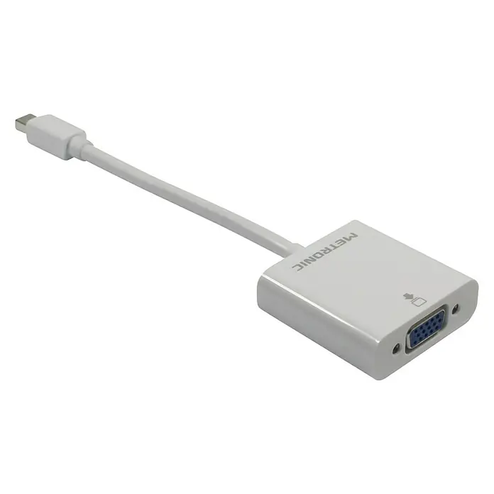 Metronic Adaptador de red mini DisplayPort - Largo: 17 cm, Blanco - Vista angular