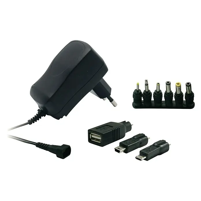 Metronic Transformador Universal - 600 mA, Negro - Vista angular