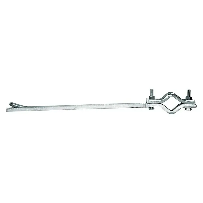 Metronic Brida de fijación  empotramiento para pared - Metal, L x An x Al: 40 x 3 x 4,5 cm - Vista de perfil izquierdo
